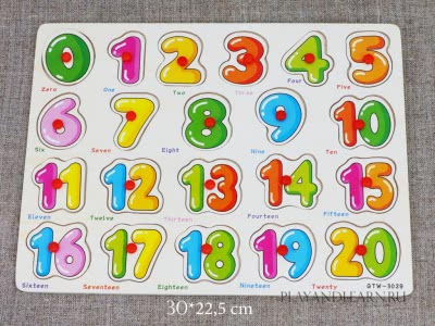 Wooden numerals